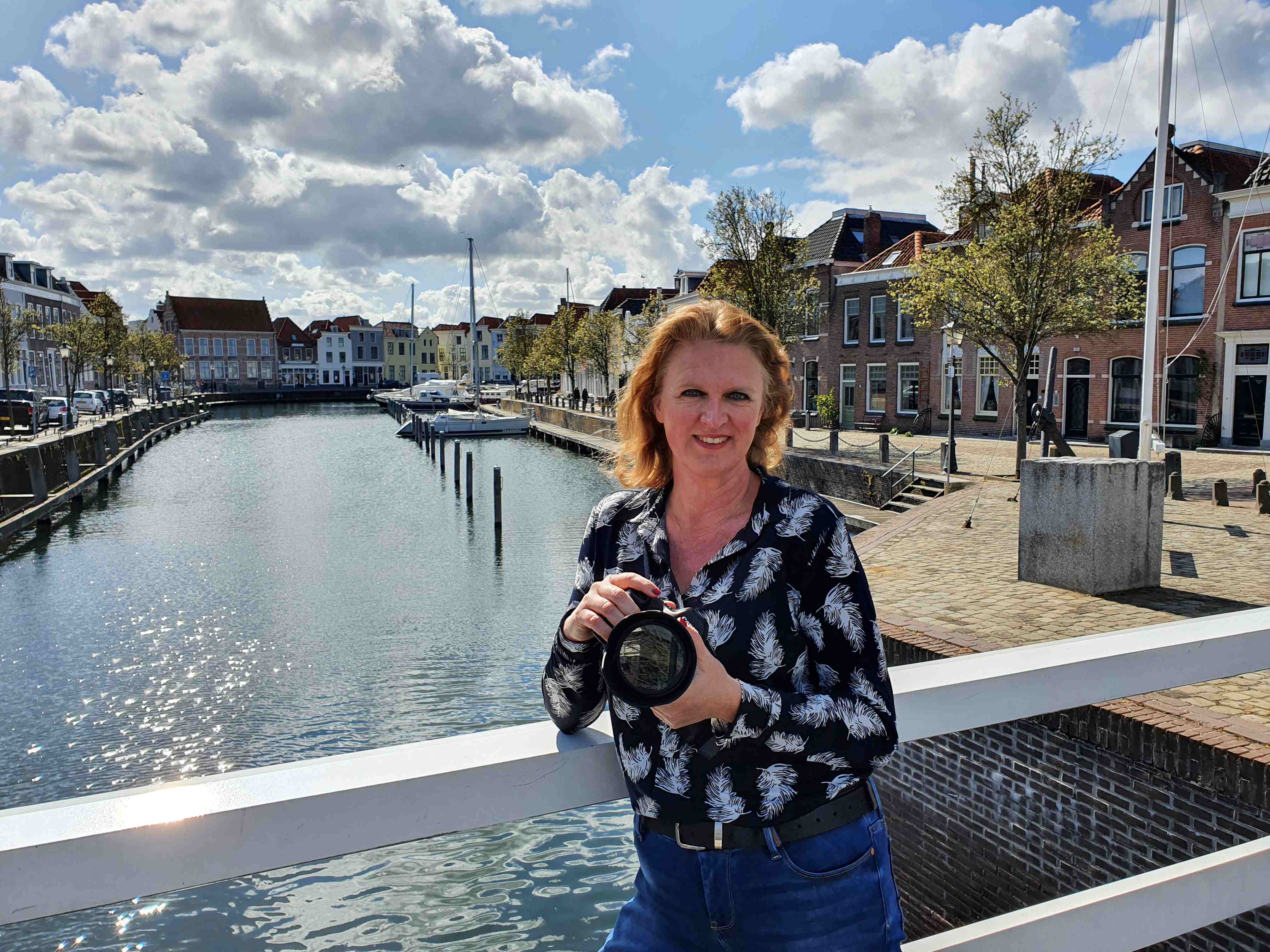 Kristel bij de stadshaven in Goes