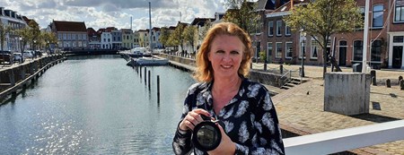 Kristel bij de stadshaven in Goes