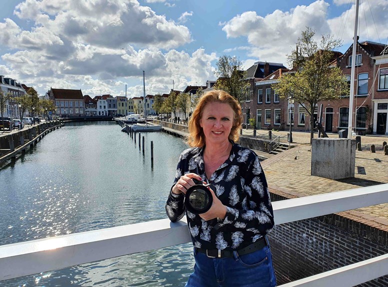 Kristel bij de stadshaven in Goes