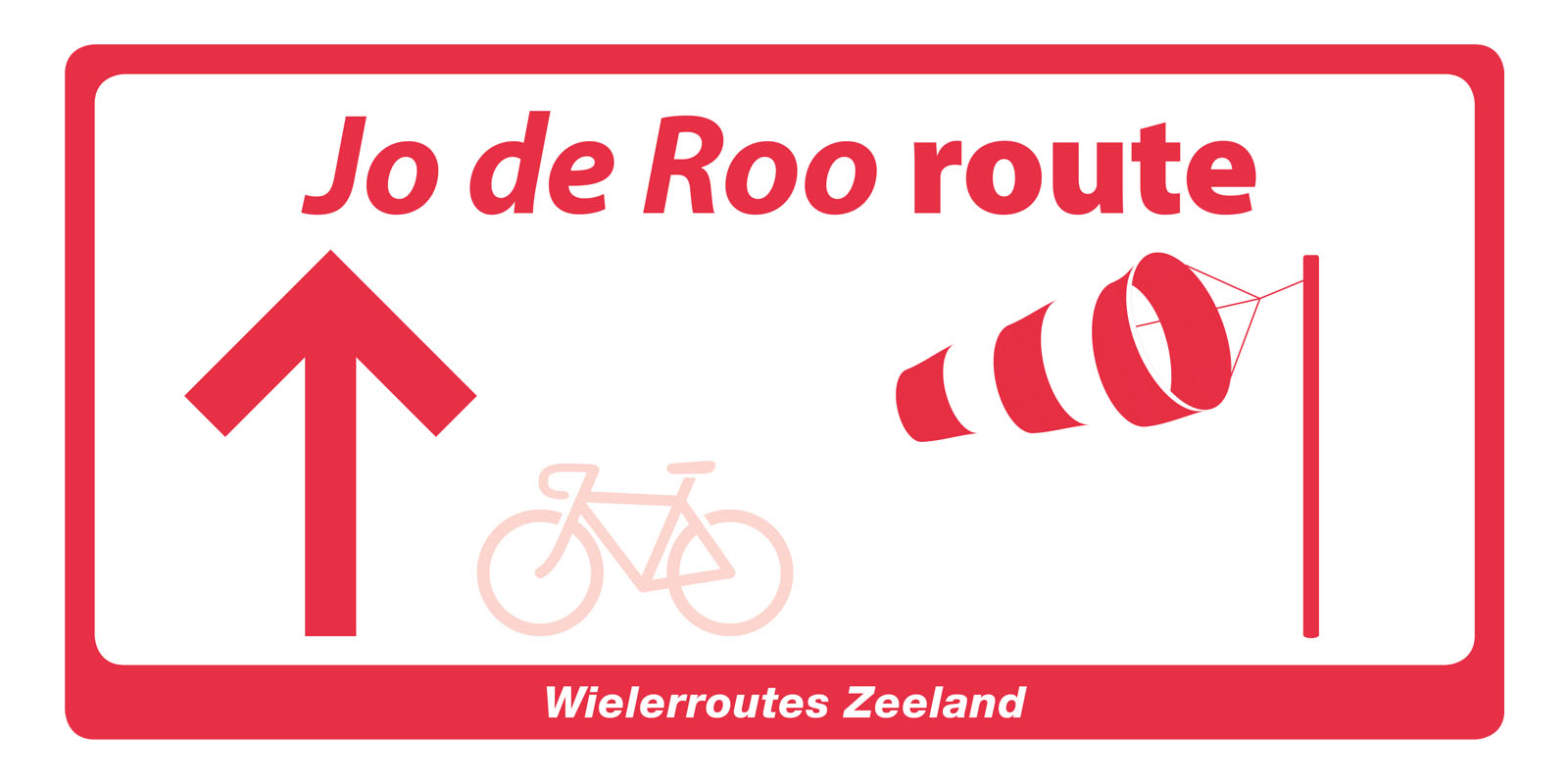 Jo de Roo wielerroute - routebordje