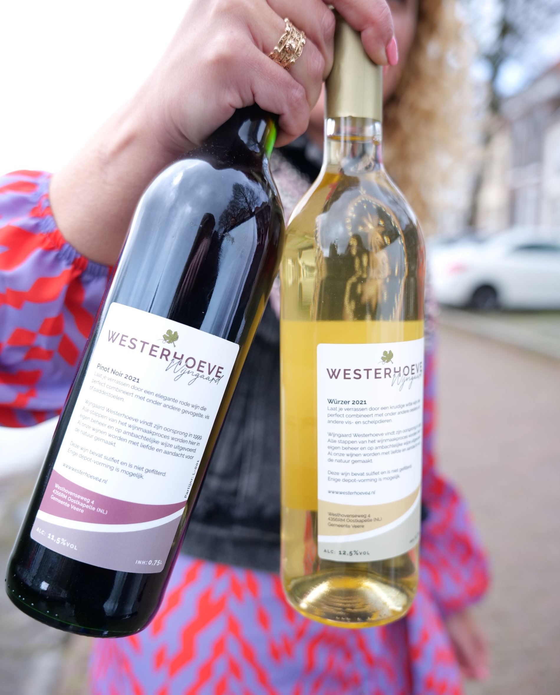 Flessen wijn van de Westerhoeve