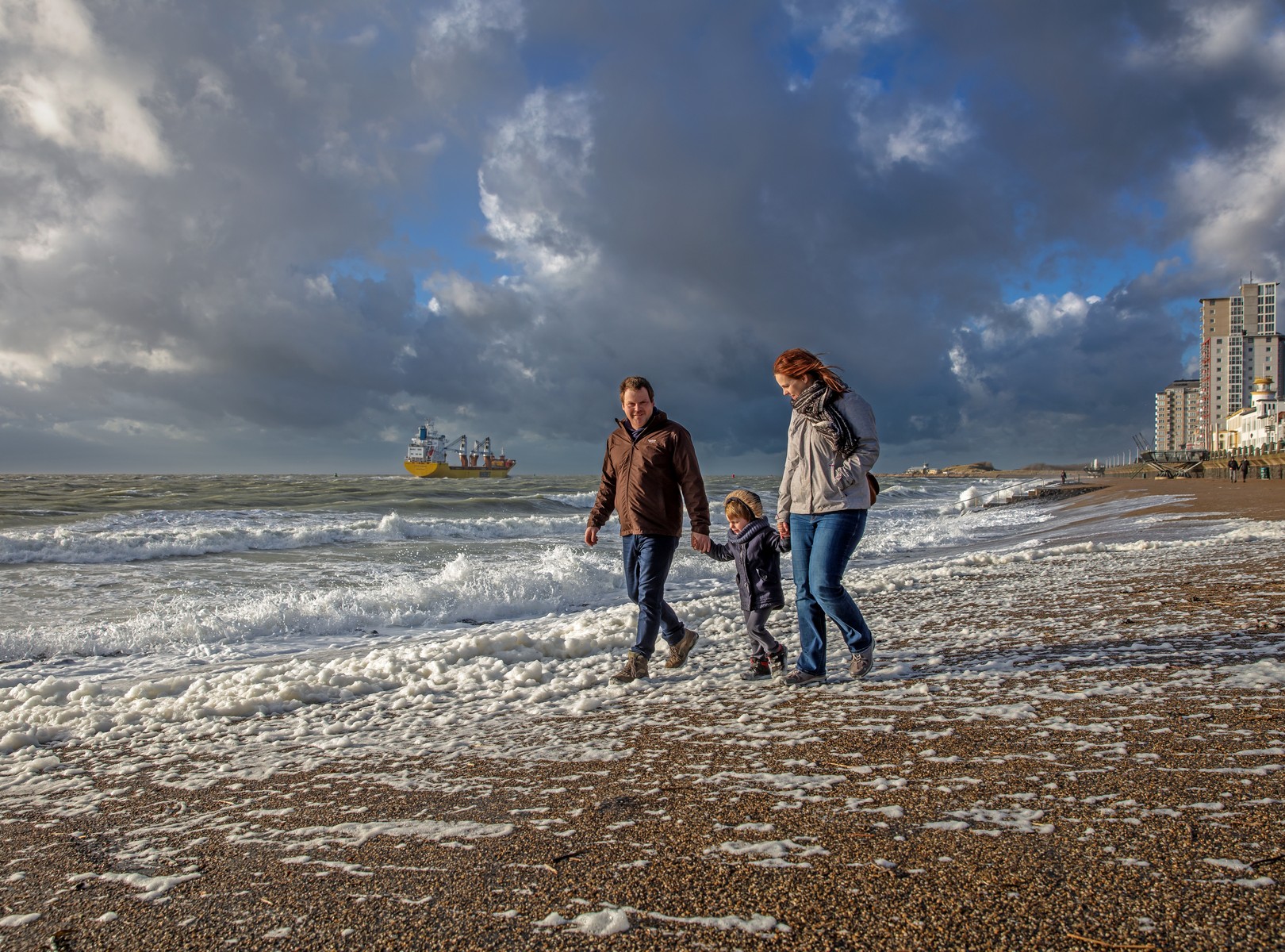 Uitwaaien Boulevard Vlissingen Gezin Hoog water