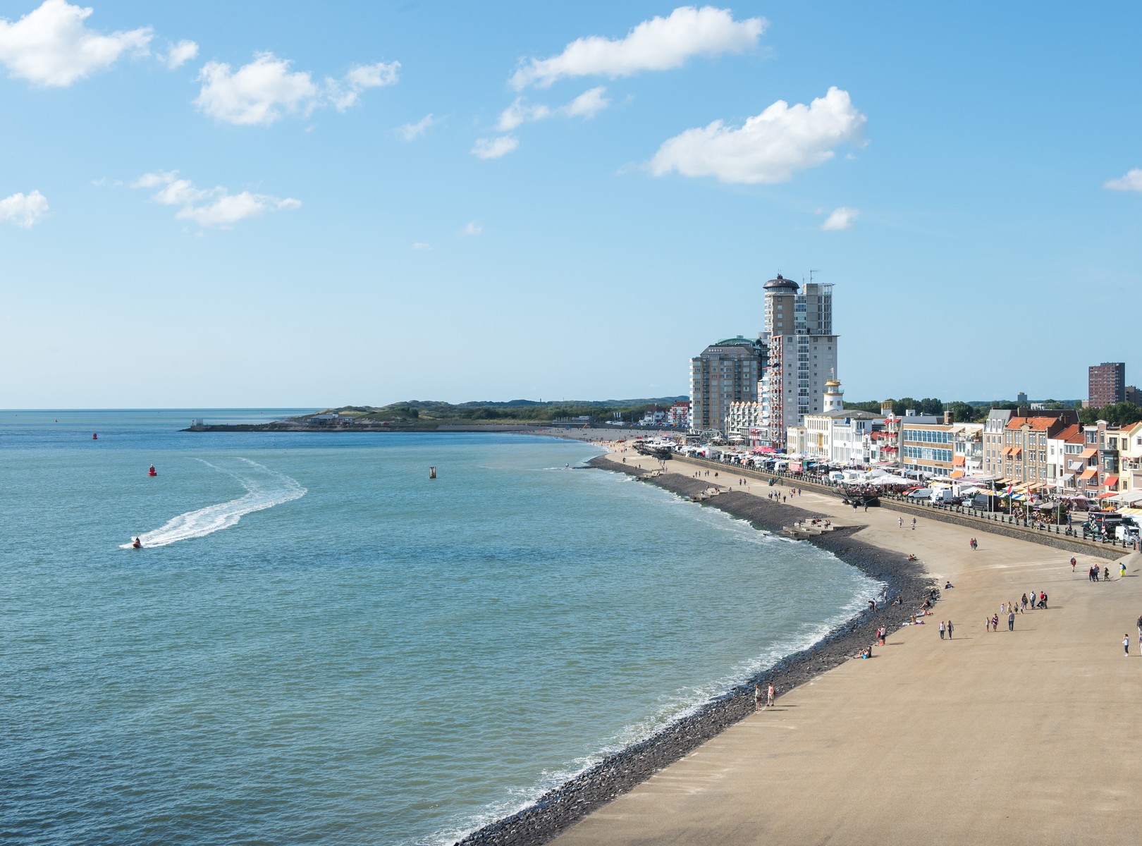 Boulevard strand stad zee