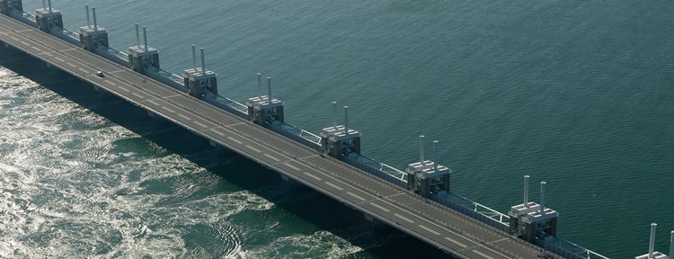 Oosterscheldekering luchtfoto