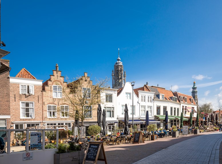 Kanaal door de stad Middelburg