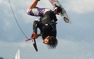 Kitesurfen op het Veerse Meer