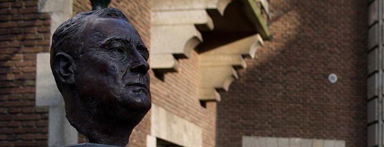 F. D. Roosevelt standbeeld Four Freedoms