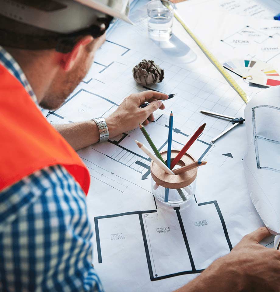 Werken aan bouwtekeningen