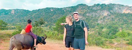 Daan en Marielle op hun onvergetelijke wereldreis onderweg naar Inle Lake